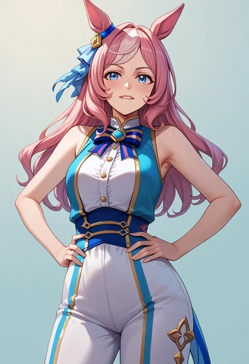 umamusume,agnes_digital_(umamusume),jumpsuit,sleeveless,flare pants  - AI generated anime art