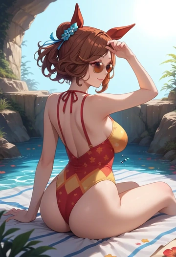 umamusume,agnes_tachyon_(umamusume),swimsuit,sexy  - AI generated anime art