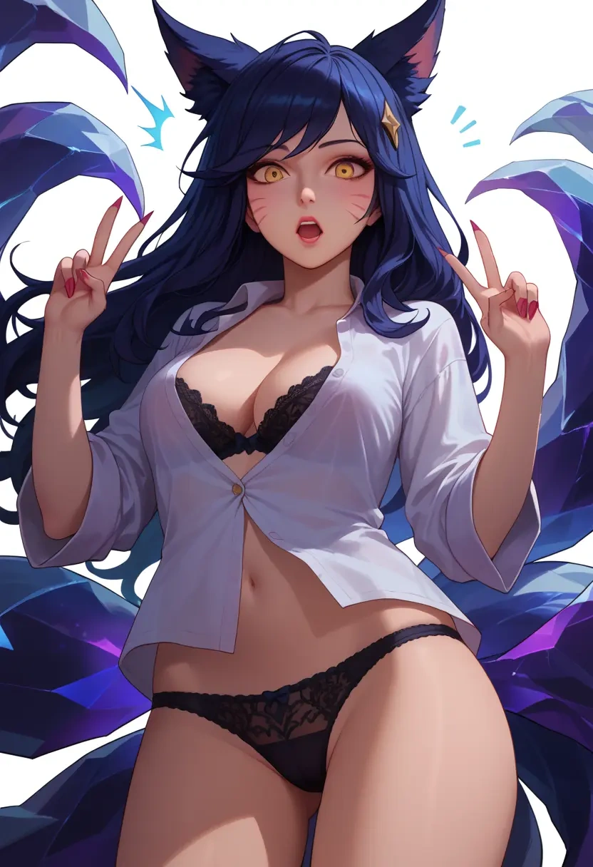 league_of_legends,ahri_(league_of_legends),lingerie,sexy  - 