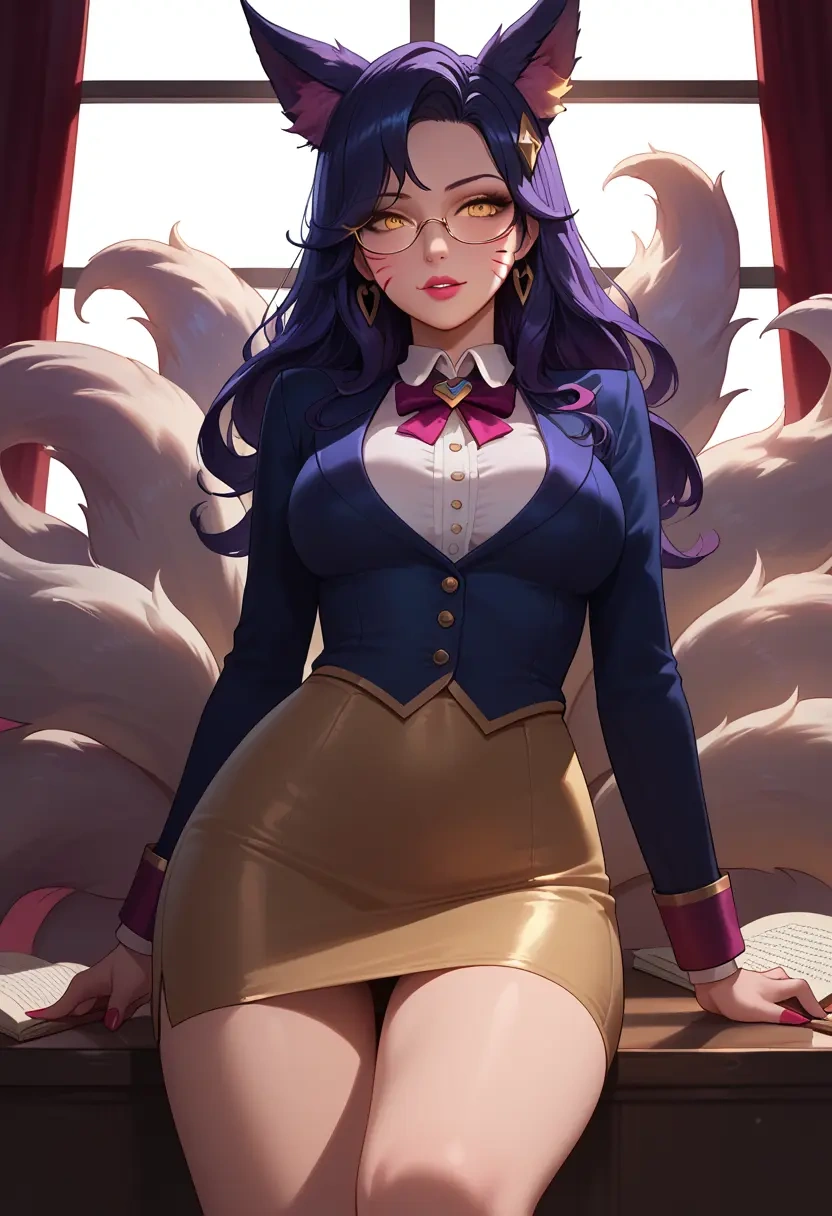 league_of_legends,ahri_(league_of_legends),OL, glasses,  - 