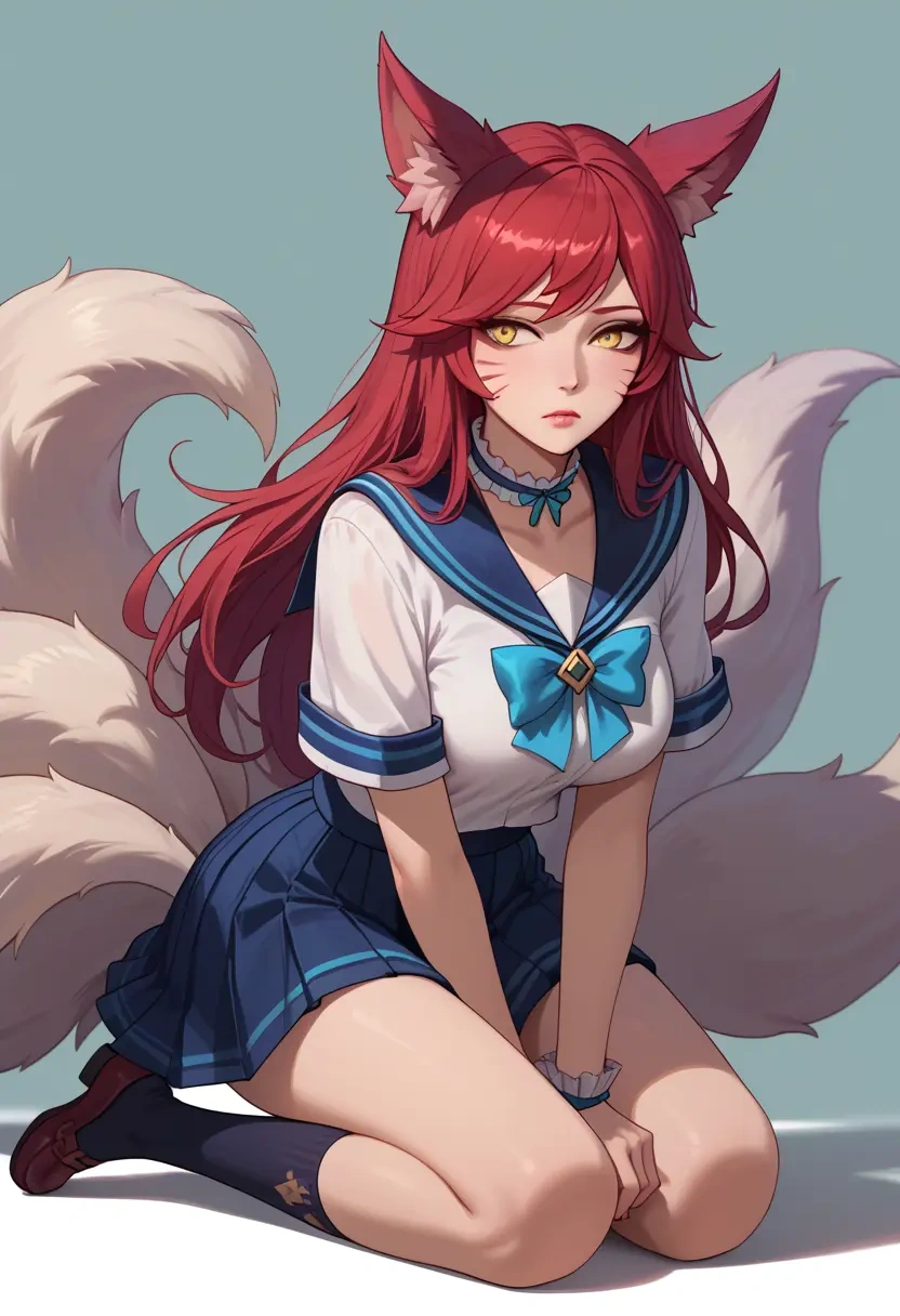 league_of_legends,ahri_(league_of_legends),sailor, uniform  - 