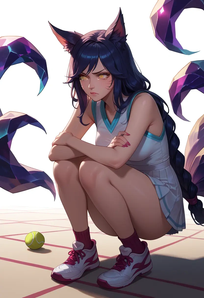 league_of_legends,ahri_(league_of_legends),tennis skirt  - 