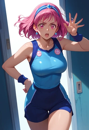 precure,aida_mana,athletic,shorts,sexy  - AI generated anime art