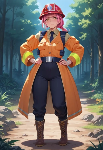 precure,aida_mana,firefighter  - AI generated anime art