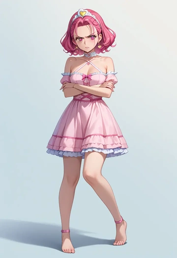 precure,aida_mana,silk slip dress  - AI generated anime art