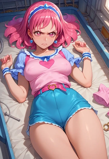 precure,aida_mana,jogger shorts,oversized tank  - AI generated anime art