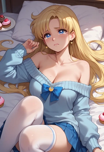 bishoujo_senshi_sailor_moon,aino_minako,off-shoulder,sweater  - AI generated anime art