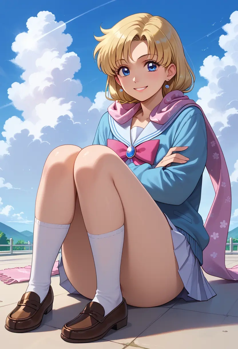 bishoujo_senshi_sailor_moon,aino_minako,spring,student uniform,cardigan  - 