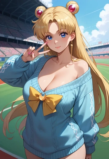 bishoujo_senshi_sailor_moon,aino_minako,sweater  - AI generated anime art