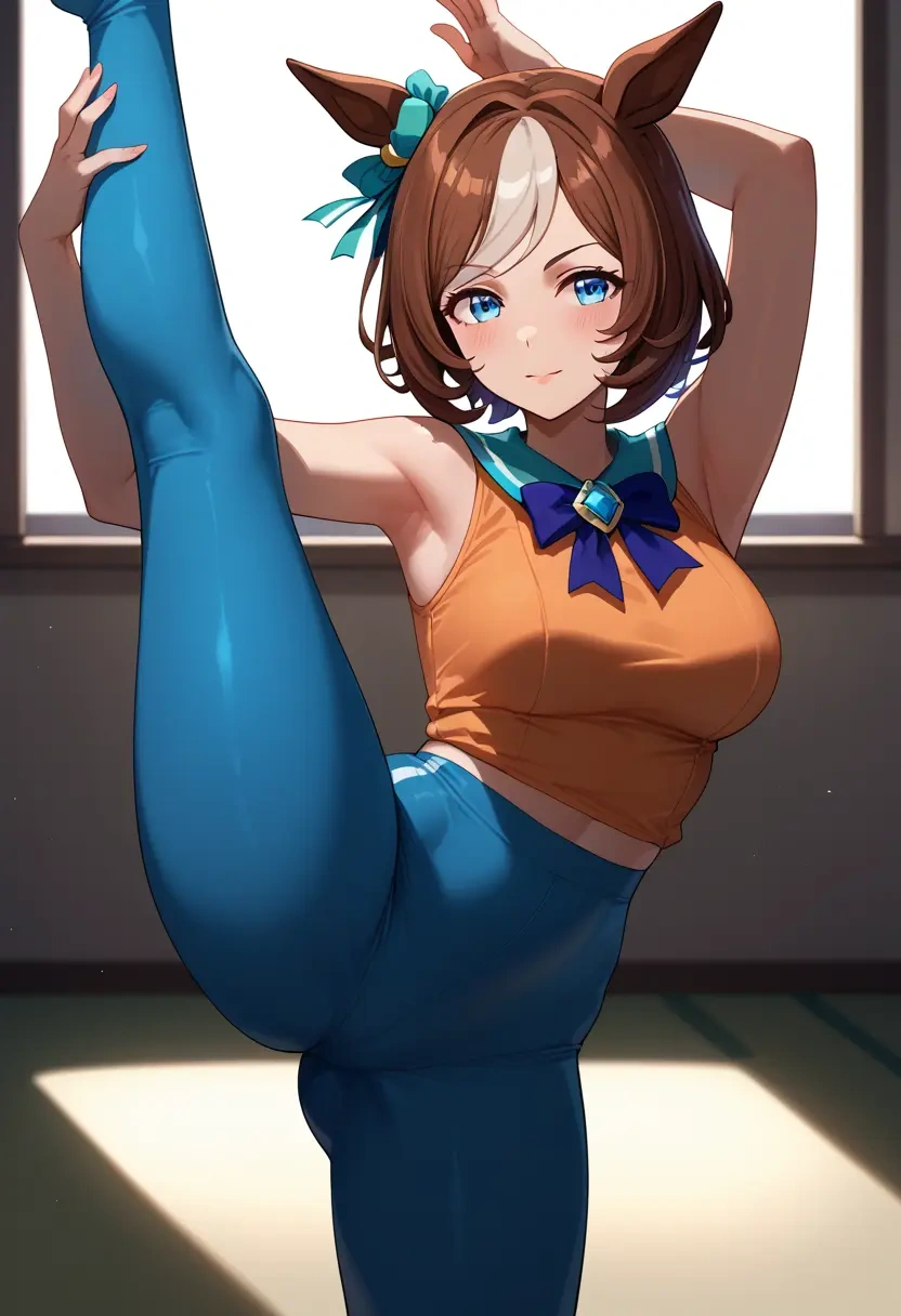 umamusume,air_groove_(umamusume),yoga, standing split,sexy,  - 