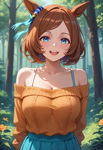 umamusume,air_groove_(umamusume),orange,sweater  - AI generated anime art