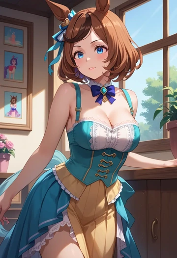 umamusume,air_groove_(umamusume),corset,bustier,long tulle skirt  - AI generated anime art