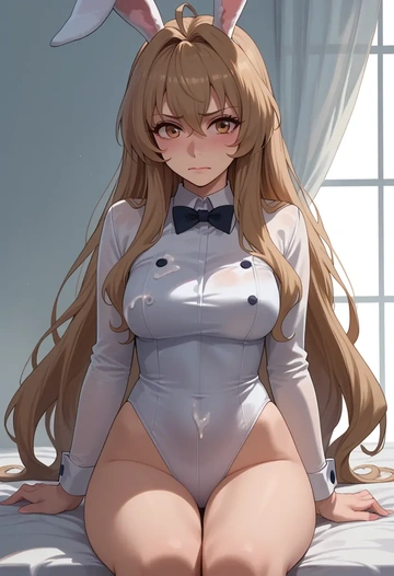 toradora!,aisaka_taiga,bunny girl, sexy  - AI generated anime art