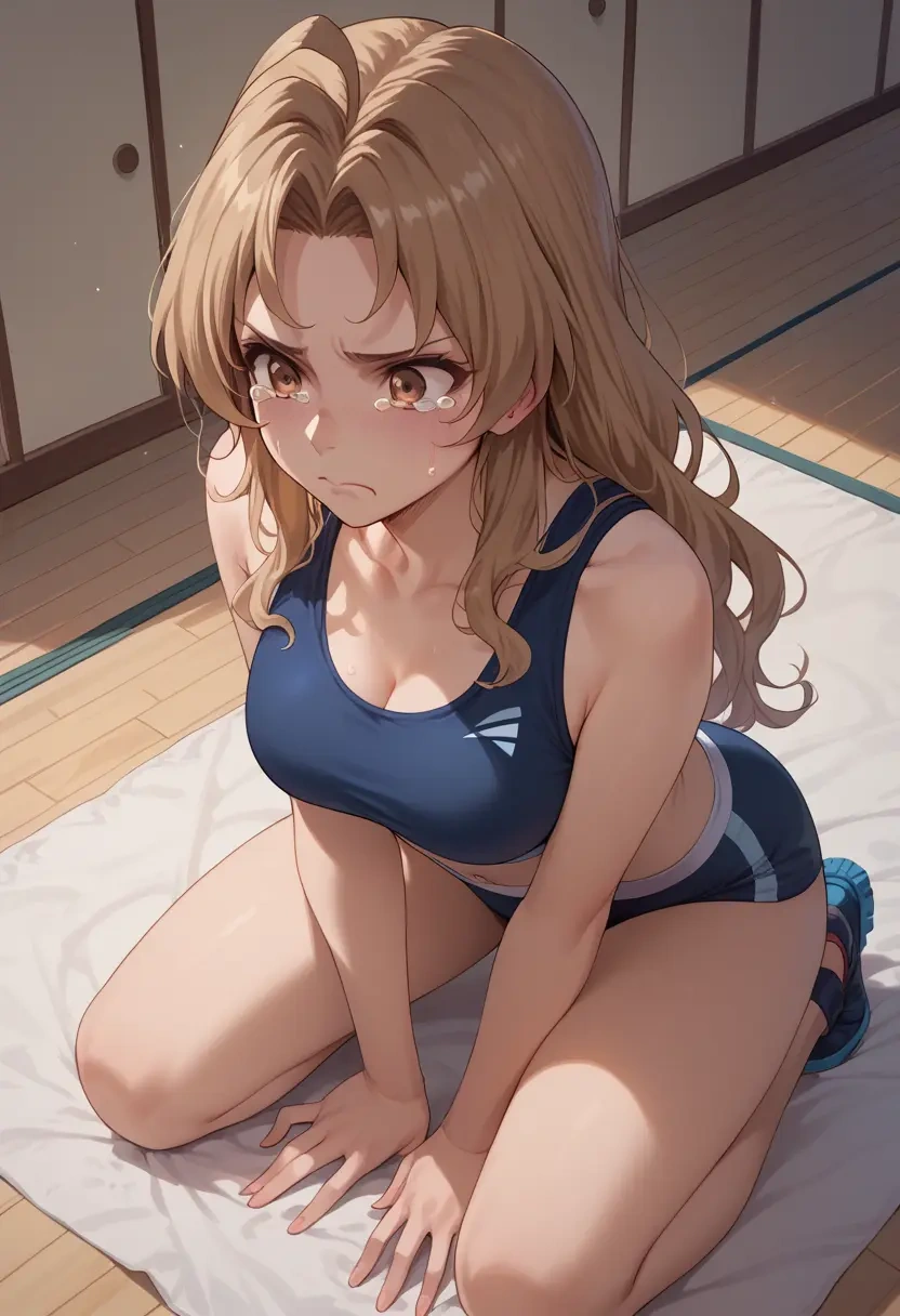 toradora!,aisaka_taiga,sports bra,high-waisted leggings  - 