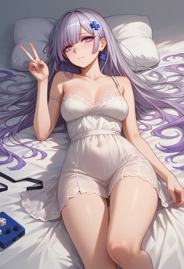 girls'_frontline,ak-12_(girls'_frontline),silk slip dress  - AI generated anime art