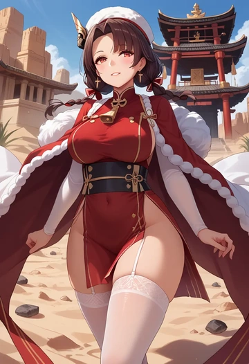 azur_lane,akagi_(azur_lane),Christmas,sexy, stockings,  - AI generated anime art