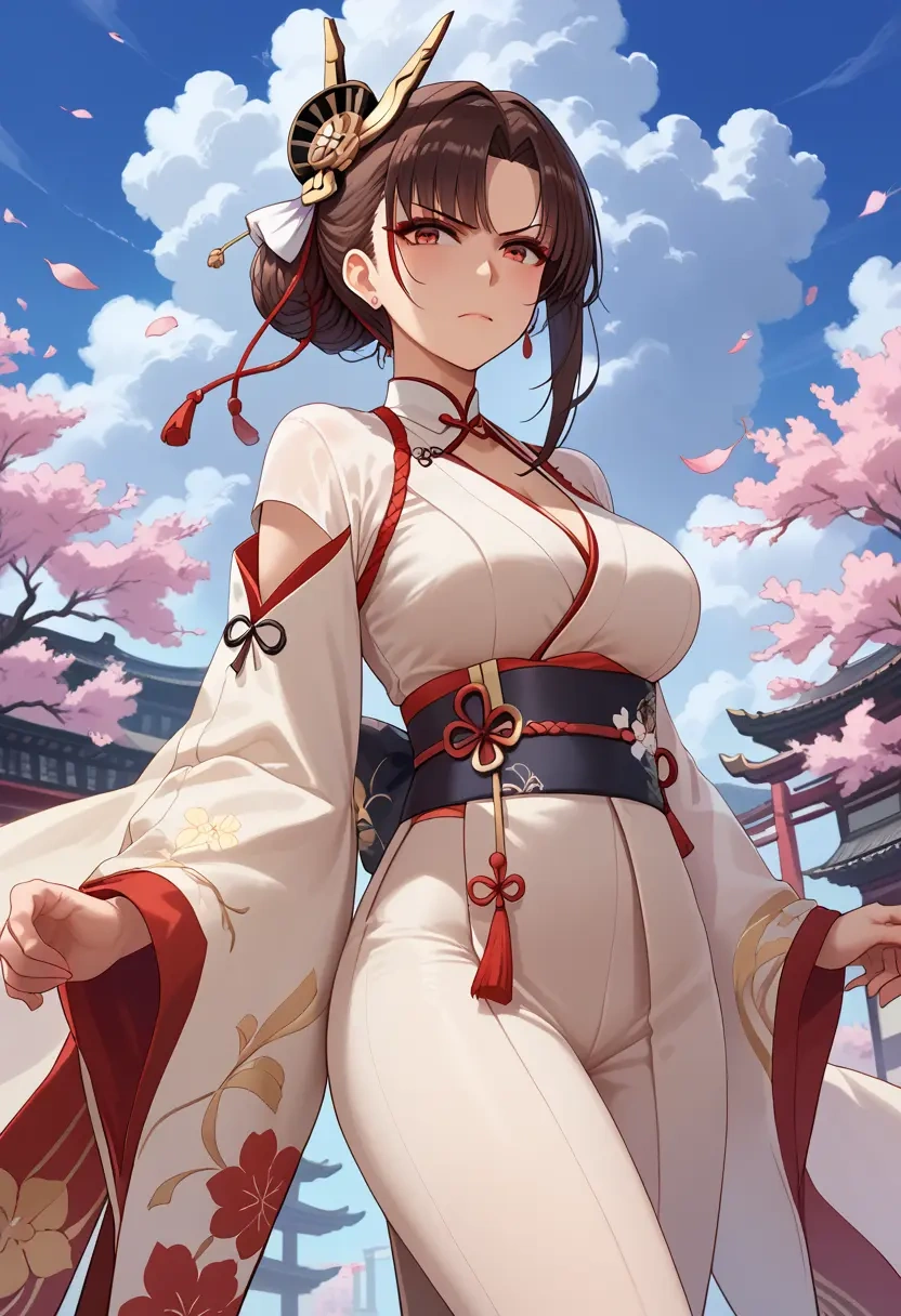 azur_lane,akagi_(azur_lane),kimono,silk,wide-leg trousers  - 