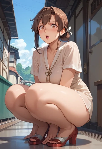 kantai_collection,akagi_(kancolle),pajamas  - AI generated anime art