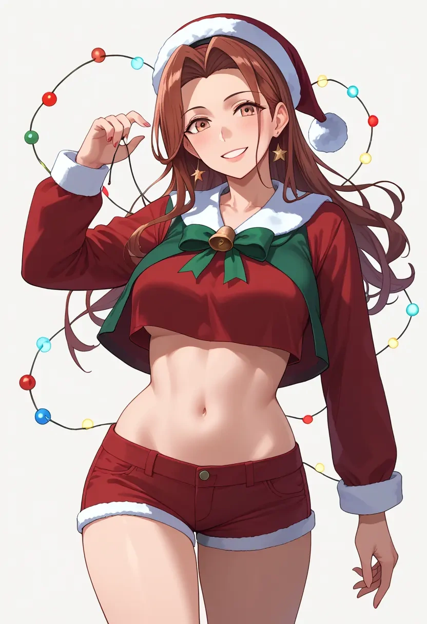 kantai_collection,akagi_(kancolle),Christmas,red velvet shorts  - 