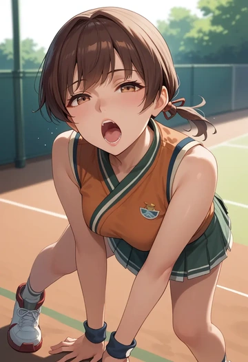 kantai_collection,akagi_(kancolle),tennis skirt  - AI generated anime art