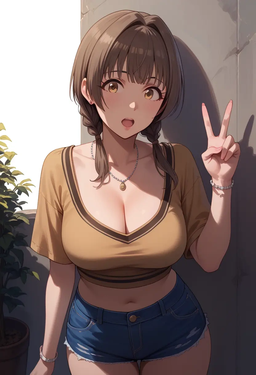 idolmaster,akagi_miria,shorts,sexy  - 