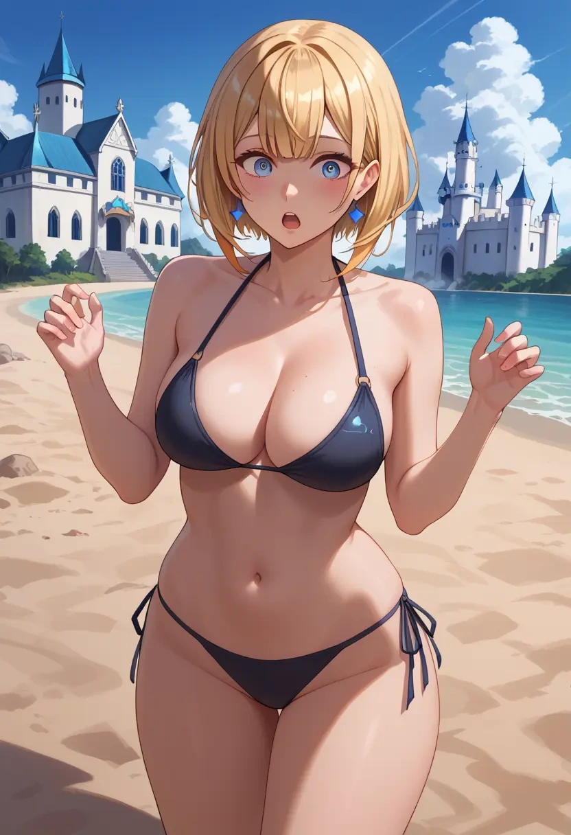 hololive,akai_haato,black bikini  - 