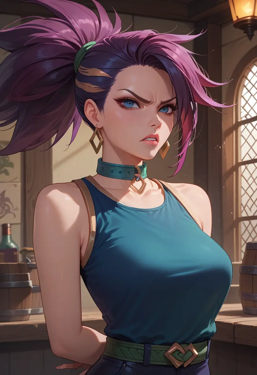 league_of_legends,akali,polo shirt,tennis skirt  - 