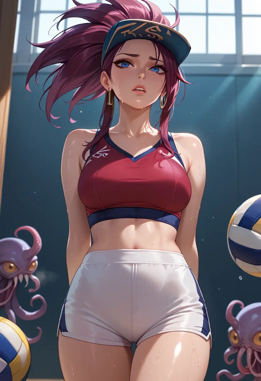 league_of_legends,akali,volleyball uniform  - 