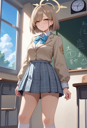 blue_archive,akane_(blue_archive),spring,student uniform,blazer  - AI generated anime art