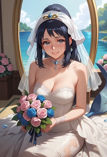 pokemon,akari_(pokemon),wedding  - AI generated anime art