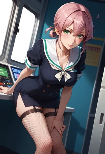 kantai_collection,akashi_(kancolle),secretary,stockings,sexy, panties  - AI generated anime art