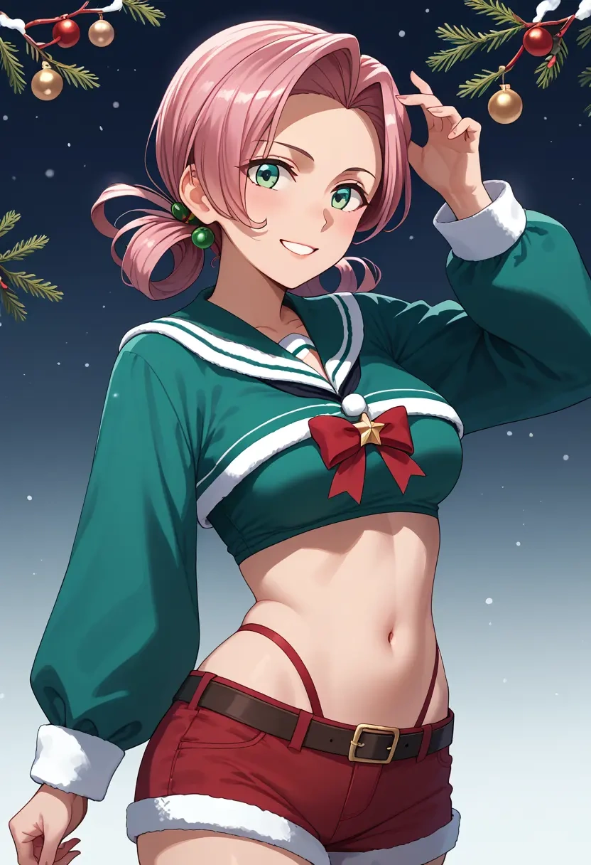 kantai_collection,akashi_(kancolle),Christmas,red velvet shorts  - 