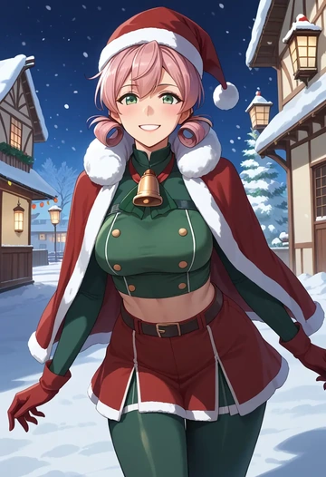 kantai_collection,akashi_(kancolle),Christmas,dress  - AI generated anime art