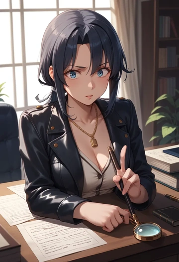 kantai_collection,akatsuki_(kancolle),detective  - AI generated anime art