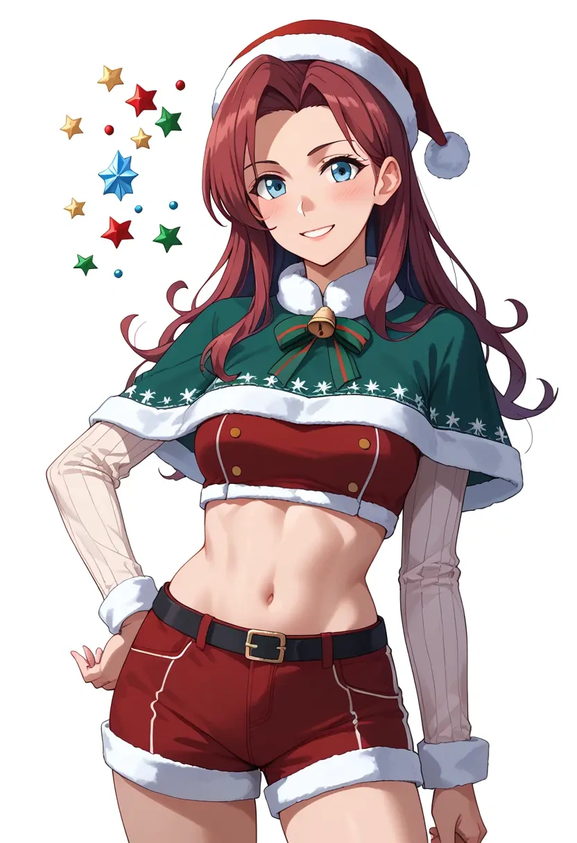 kantai_collection,akatsuki_(kancolle),Christmas,red velvet shorts  - 