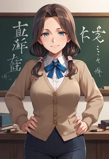 kantai_collection,akatsuki_(kancolle),teacher, sweater  - AI generated anime art