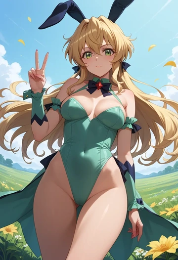 senki_zesshou_symphogear,akatsuki_kirika,bunny girl  - AI generated anime art