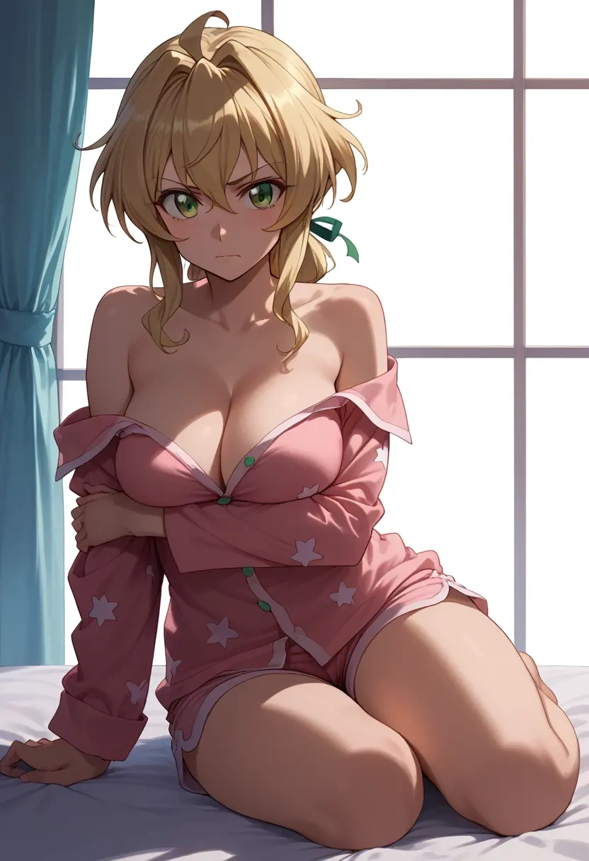 senki_zesshou_symphogear,akatsuki_kirika,pajamas, low-waisted shorts  - 