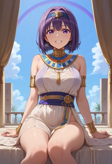 yuru_yuri,akaza_akari,Egyptian  - AI generated anime art