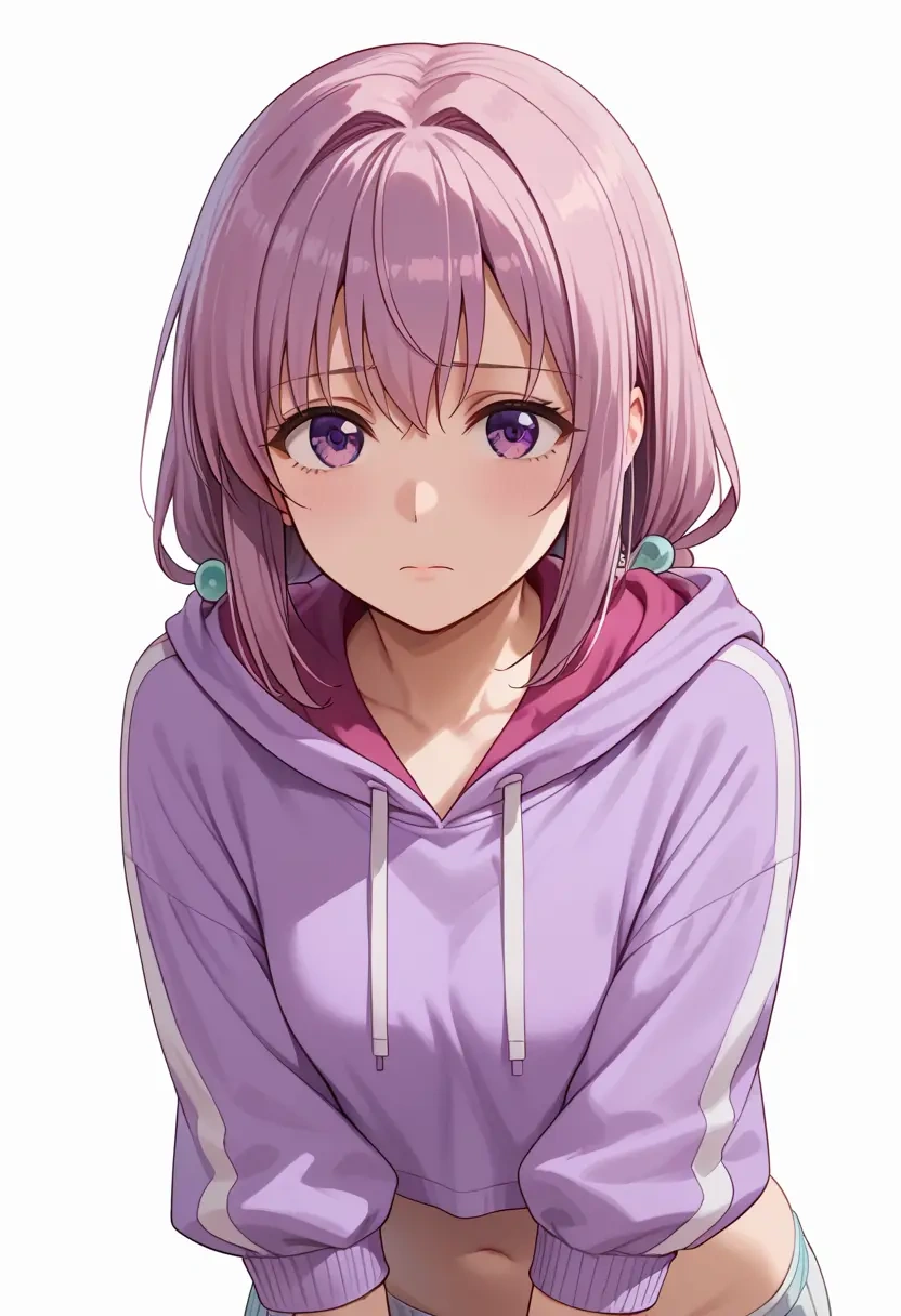 yuru_yuri,akaza_akari,hoodie,cropped,high-waisted joggers  - 