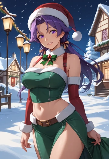 kantai_collection,akebono_(kancolle),Christmas,dress  - AI generated anime art