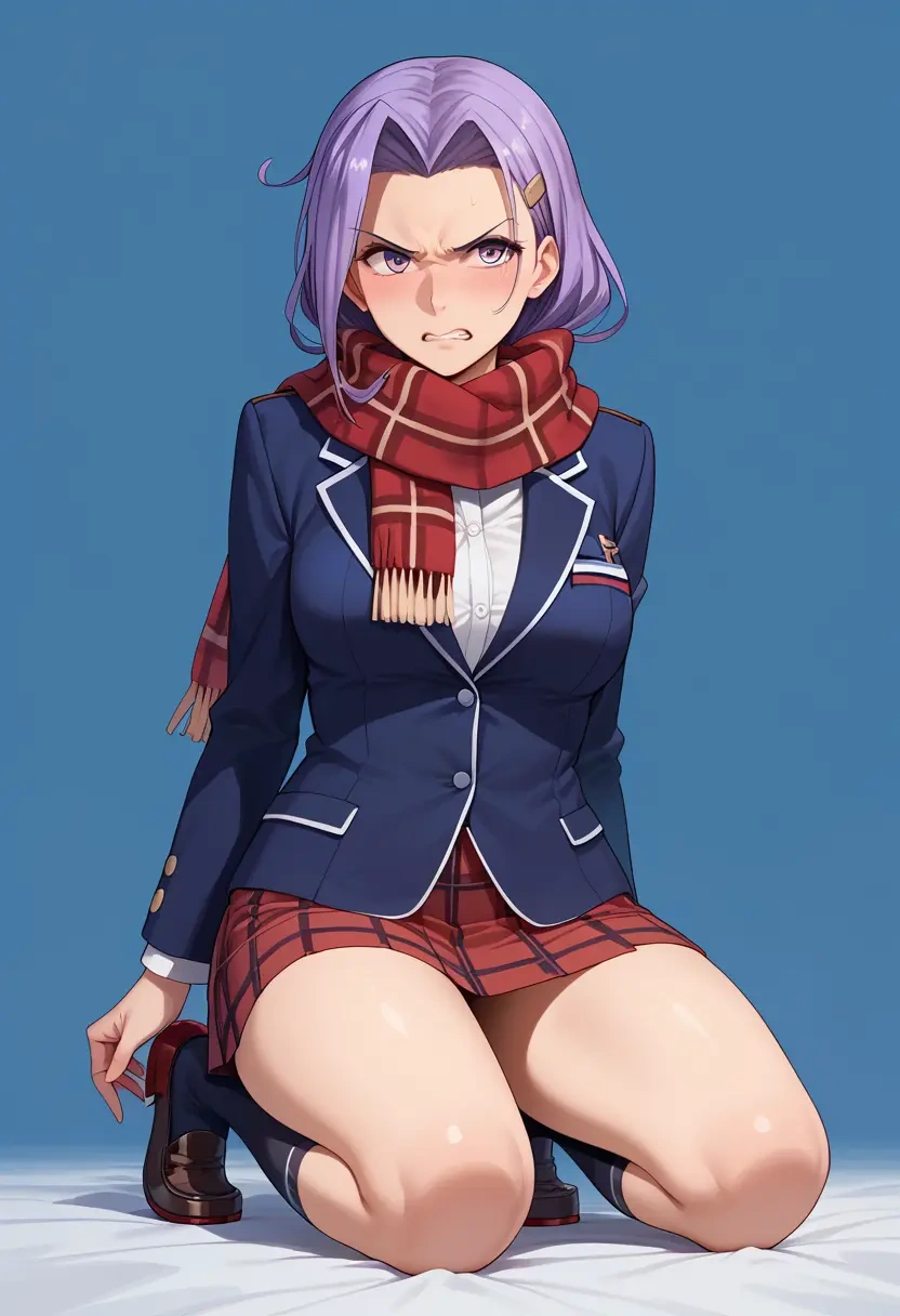 kantai_collection,akebono_(kancolle),winter,student uniform,plaid skirt  - 