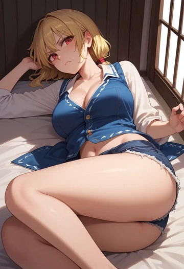 touhou,aki_shizuha,shorts,sexy  - AI generated anime art