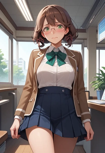 kantai_collection,akigumo_(kancolle),OL, glasses,  - AI generated anime art