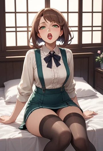 kantai_collection,akigumo_(kancolle),secretary,stockings  - AI generated anime art