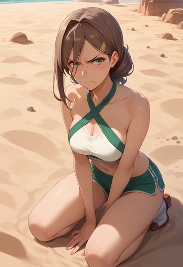 kantai_collection,akigumo_(kancolle),halter top,track pants  - AI generated anime art