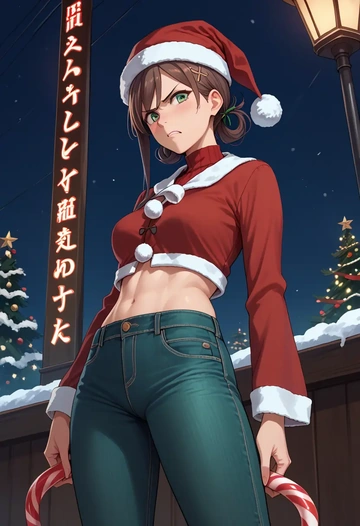 kantai_collection,akigumo_(kancolle),Christmas  - AI generated anime art