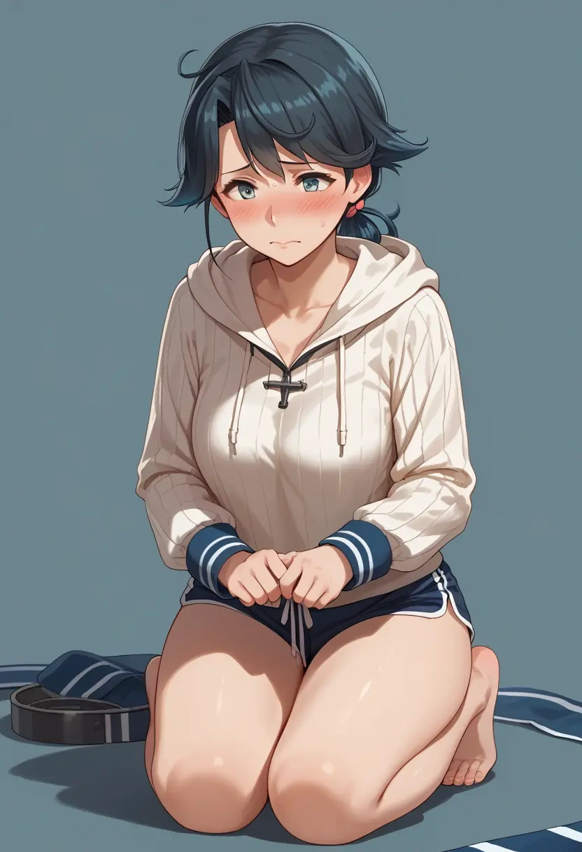 kantai_collection,akitsu_maru_(kancolle),hoodie,cropped,high-waisted joggers  - 