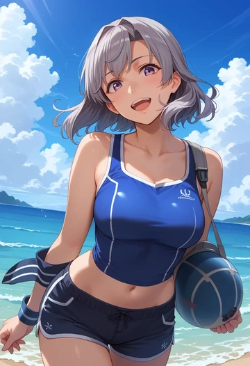 kantai_collection,akitsushima_(kancolle),athletic,shorts,sexy  - AI generated anime art