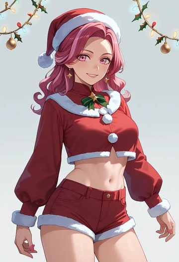 project_sekai,akiyama_mizuki,Christmas,red velvet shorts  - AI generated anime art